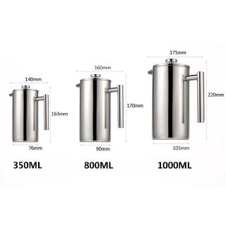 Bình Pha Cà Phê Bằng Thép Không Gỉ 304