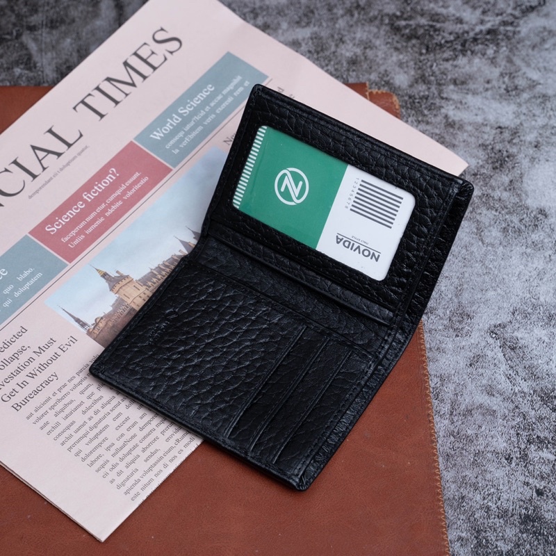 Ví Nam Da Trâu Ý Nhập Khẩu Cao Cấp, Bóp Nam Da Thật Bền Đẹp Chính Hãng Novida