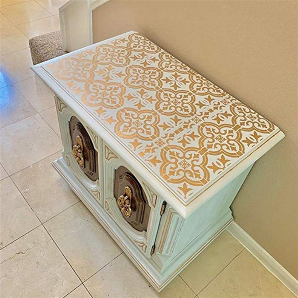 Bộ 6 cái khuôn vẽ trang trí nội thất/đồ dùng kiểu họa tiết cách điệu