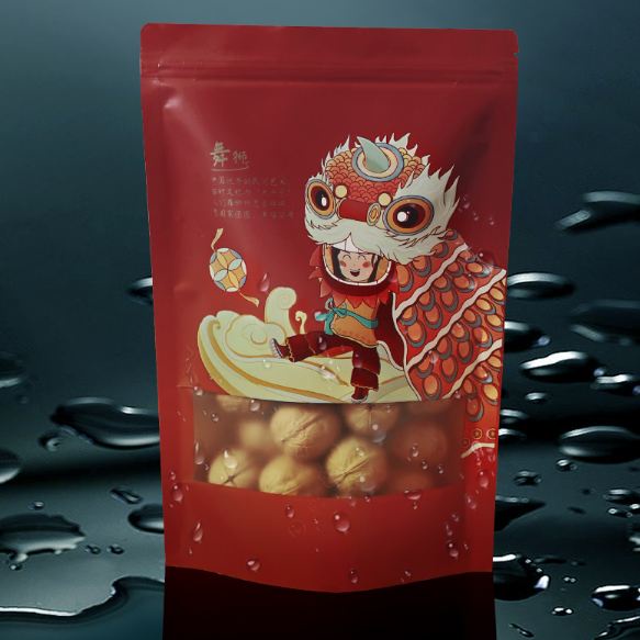 Túi zip đỏ đựng bánh kẹo
