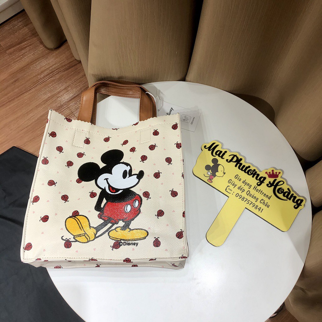 Túi da mềm in hình chuôt Mickey