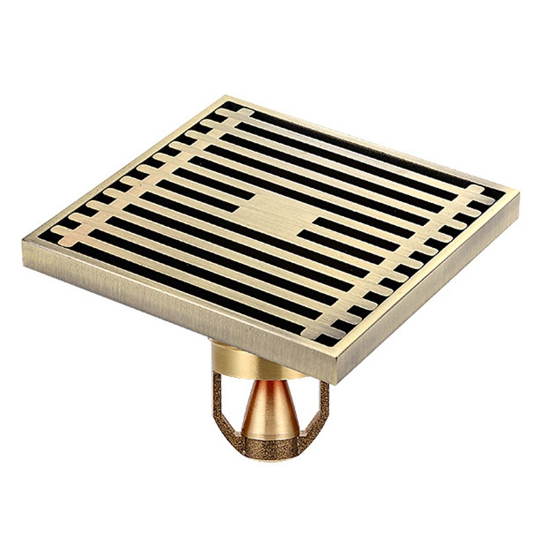 Nắp Đậy Cống Thoát Nước Sàn Nhà Hình Vuông Bằng Đồng Thau Chống Tắc Nghẽn