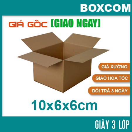 Size 10x6x6 Thùng Carton, hộp carton đóng hàng