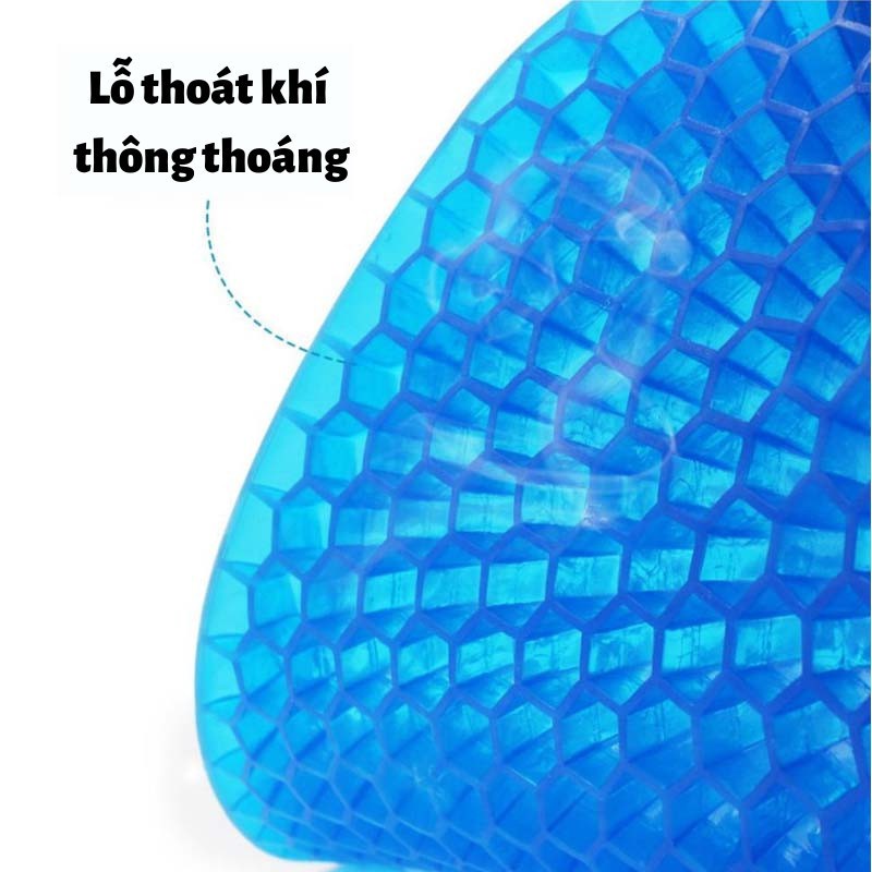 Đệm Ngồi 3D Thoáng Khí Cao Cấp - Đệm Lót Ghế Silicon 2 Lớp