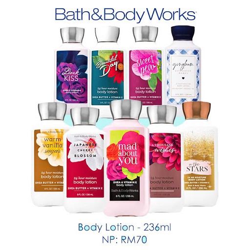 [Auth-chọn mùi] Sữa Dưỡng Thể Lưu Hương Mịn Da - Body Lotion Bath & Body Works - 236ml