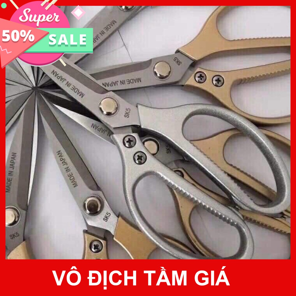 Kéo Làm Bếp Đa Năng Siêu Phẩm Nội Địa Nhật SK5 Siêu Sắc, Kéo Cắt Gà, Cắt Vịt, Cắt Thịt Các Loại giá rẻ số 1 giảm giá 50%