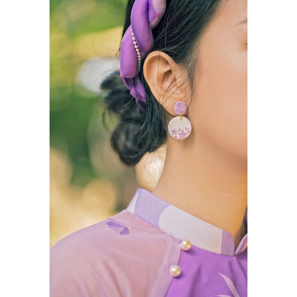 Sumire Store Áo dài Dáng xưa Diên Phúc Tím Huế