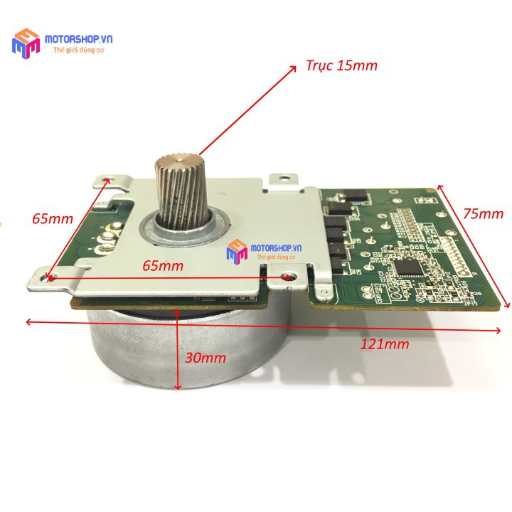 MTS Động Cơ Motor Brushless Không Chổi Than 3 Pha Chế Quạt 12V-24V 57W Trục 6mm Siêu Khỏe