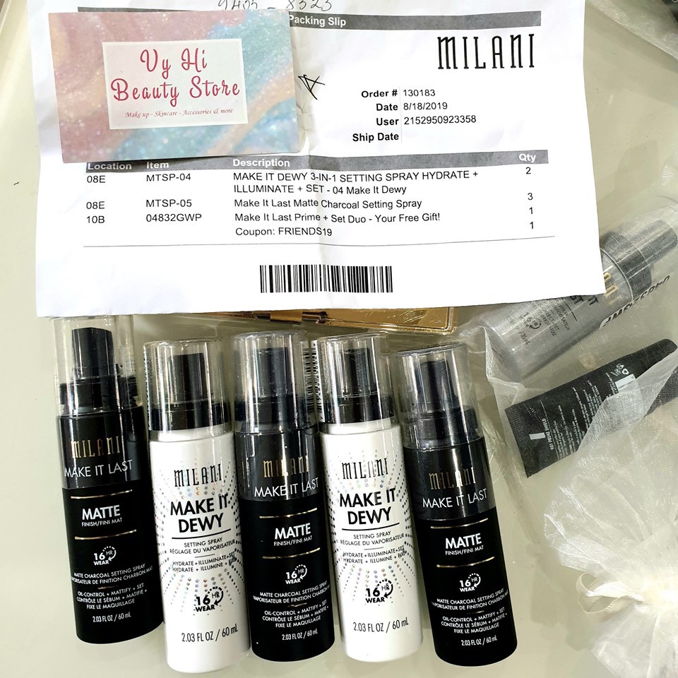 Xịt makeup Milani Make it last