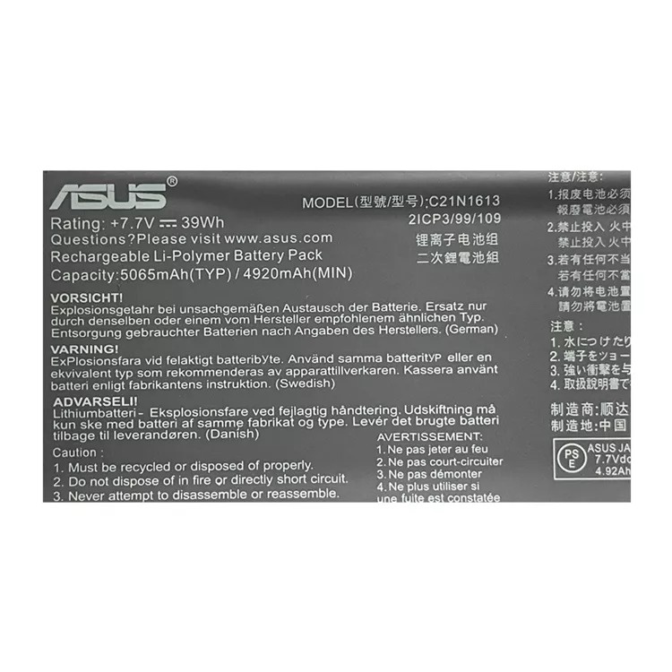 Pin Asus Chromebook Flip C302 C302C C302CA C302SA C21N1613 ZIN chuẩn logo