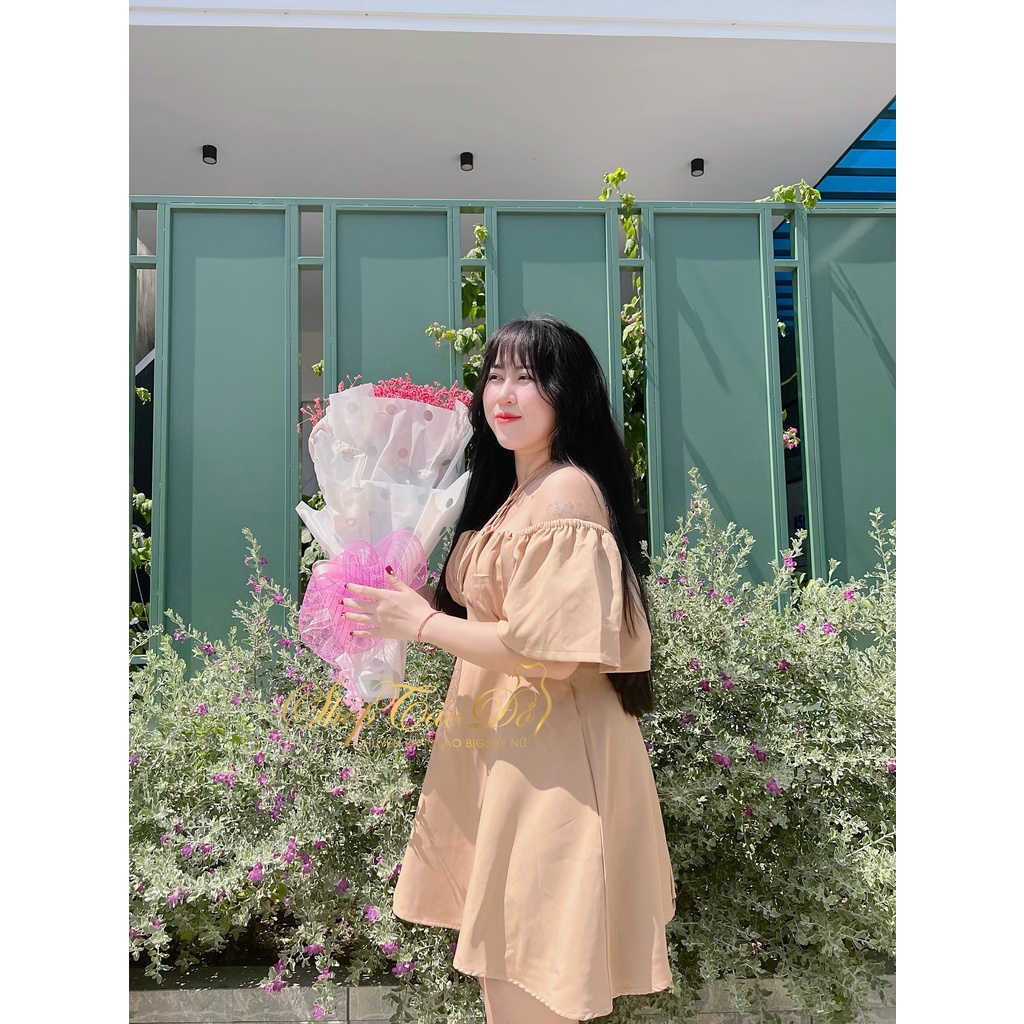 (TÁO ĐỎ BIGSIZE 55-90KG) Váy, Đầm Trễ Ngực Tay Bồng Thiết Kế 2 Dây Phối Nhún Ngực Sang Chảnh D53 (ảnh thật shop chụp)🍎🍎🍎 | BigBuy360 - bigbuy360.vn