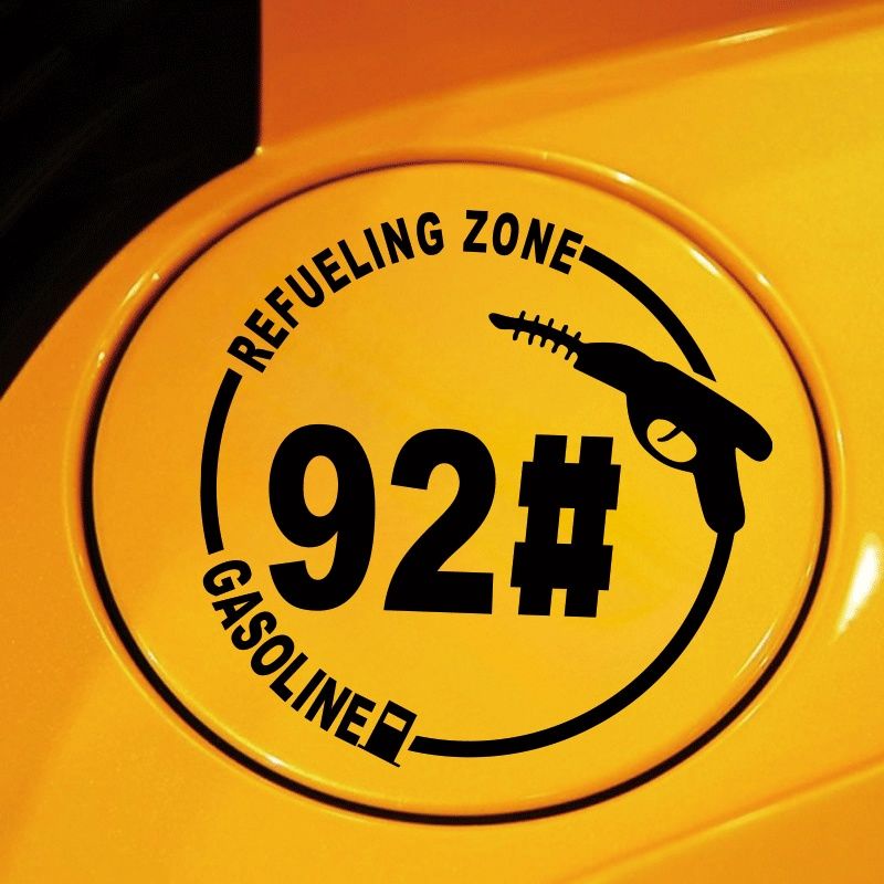 Miếng Dán Trang Trí Nắp Bình Xăng Xe Hơi Họa Tiết Chữ Come on Gun Cá Tính 92#Thêm 95 tuổi#Thêm 98#Xăng Phản Chiếu Sáng Tạo