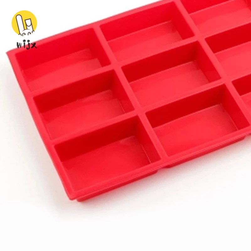 WiJx 3D Silicone Mold with 9 Cavity Mini Fancy Brownie Cake Pan Fondant Baking Chocolate Mould Heat Resistance DIY Tool .VN