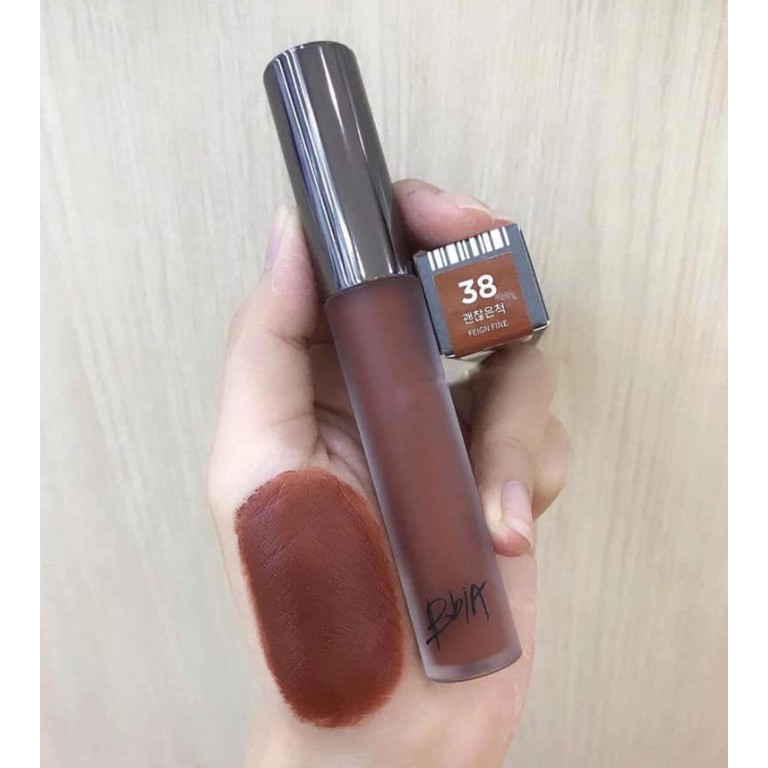 Son Kem Bbia Last Velvet Lip Tint màu #38 Feign Fine nâu chocolate trầm siêu tây siêu lạ