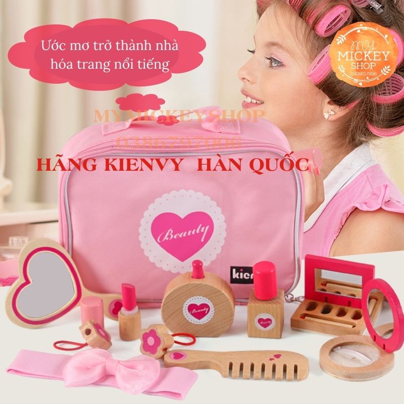 Bộ đồ chơi gỗ nhập vai 2 chủ đề BÉ TẬP LÀM BÁC SỸ - HỌC TRANG ĐIỂM Hàn Quốc cho bé 3 4 5 6 tuổi My Mickey Shop