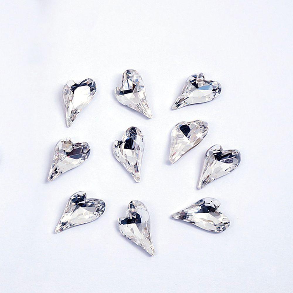 Móng Tay Hình Trái Tim Xinh Xắn Dành Cho Nữ|Kim Tuyến Nhiều Màu Sắc Đầu Nhọn Làm Trang Sức Thủ Công DIY|Ab