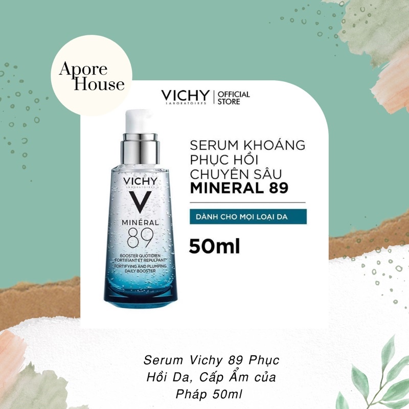 Serum Vichy Minéral 89- Dưỡng Khoáng Cô Đặc và Phục Hồi Da Mềm Da Dành Cho Mọi Loại Da SR01