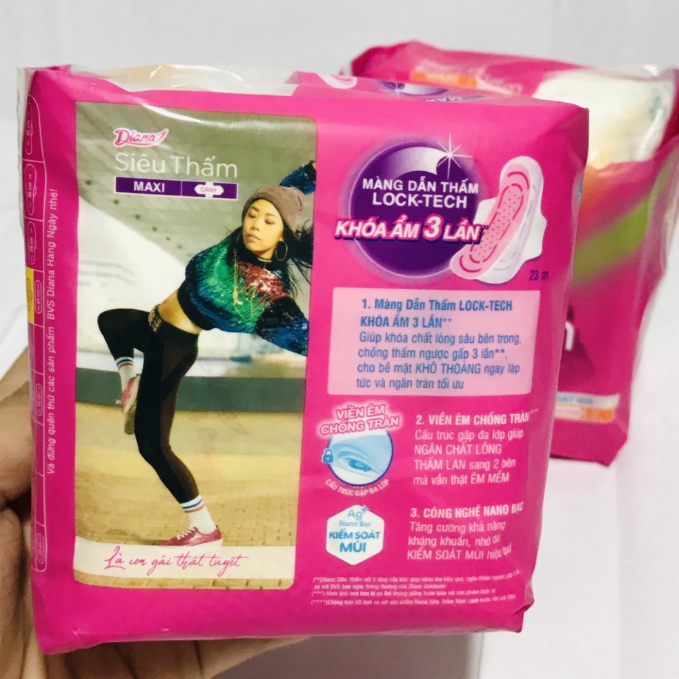 Băng vệ sinh Diana Siêu Thấm Maxi Cánh/ Không Cánh