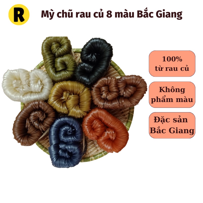 Mỳ Chũ rau củ sắc màu, đặc sản Bắc Giang 100% từ gạo Bao Thai và rau củ 1KG