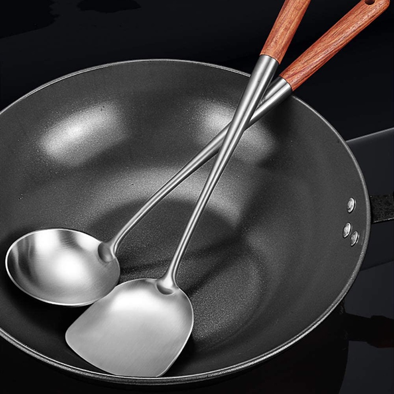Bộ Dụng Cụ Nấu Ăn 17Inches Bằng Thép Không Gỉ 304 Dành Cho Wok