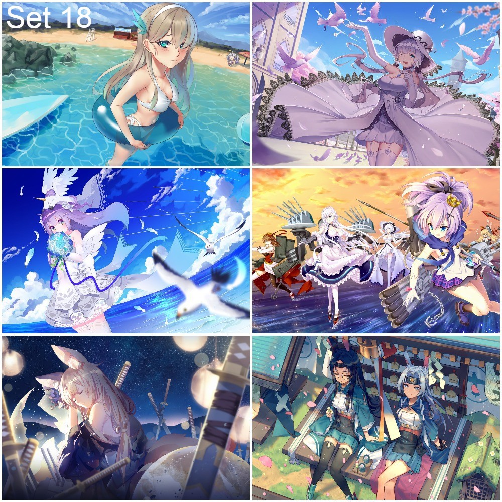 Bộ 6 Poster game Azur Lane   - A3,A4,A5