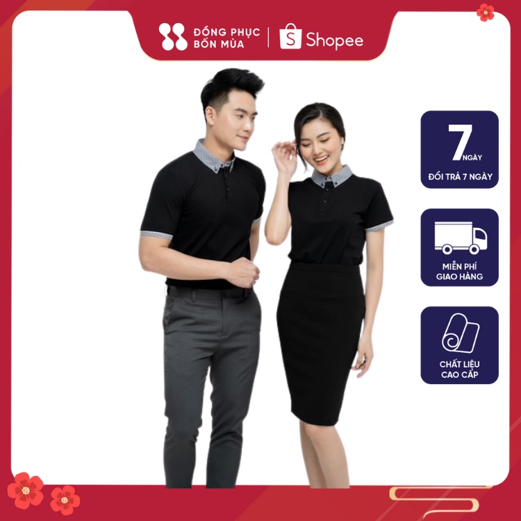 [HÀNG LOẠI 1] Áo thun cổ bẻ nam nữ - Màu vàng - Thun mè mát mẻ, co giãn 2 chiều, đủ size sẵn hàng kèm video