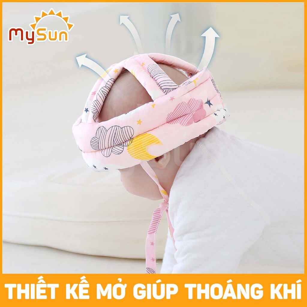 Mũ nón bảo vệ đầu trẻ em bảo hiểm chống va đập cho bé tập bò, đi MySun