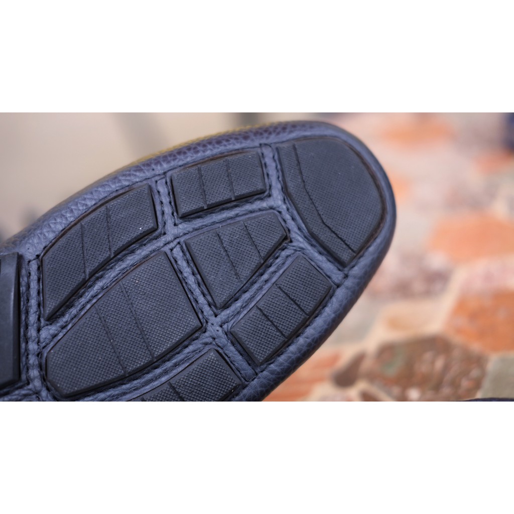 Giày Moccasins đế âm da thật màu xanh đen - GN80-71.LÉMOS