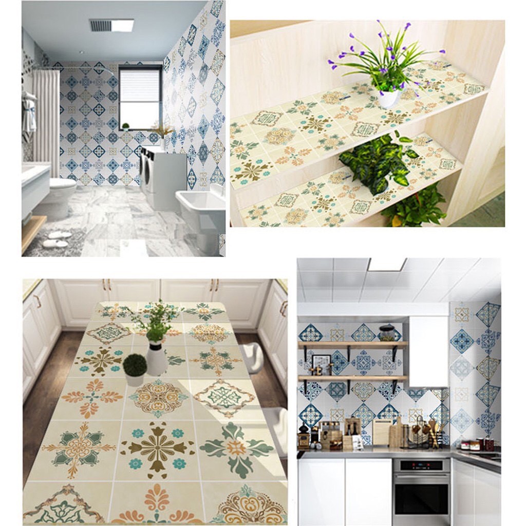 Giấy decan dán bếp tráng nhôm - Decan dán bếp chống dầu mỡ khổ 3m decor phòng bếp - MiuMiu Mart