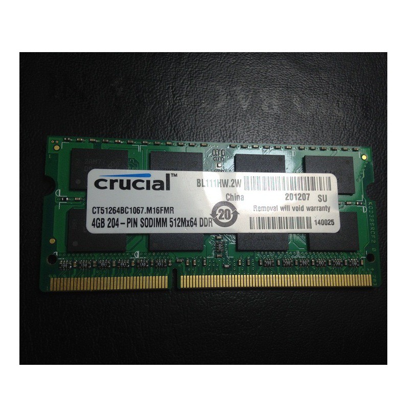 Ram Laptop DDR3 4gb bus 1066 - 8500s, chính hãng bảo hành 3 năm