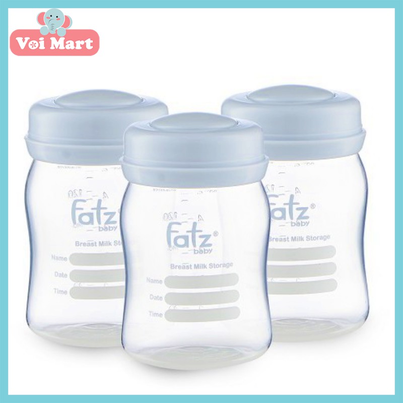 𝑺𝑰𝑬̂𝑼 𝑲𝑯𝑼𝒀𝑬̂́𝑵 𝑴𝑨̣𝑰 BỘ 3 BÌNH TRỮ SỮA 150ML FATZBABY FB0120NH SIÊU XINH