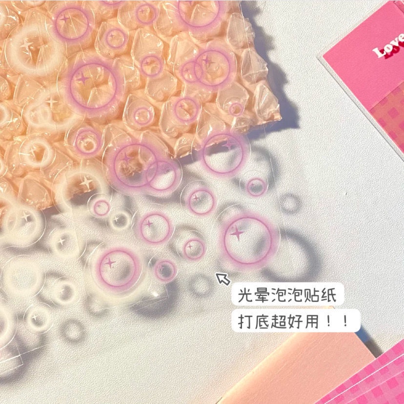 Miếng Dán Trong Suốt Nhỏ In Họa Tiết Thần Tượng Dùng Trang Trí Phông Nền Chụp Ảnh