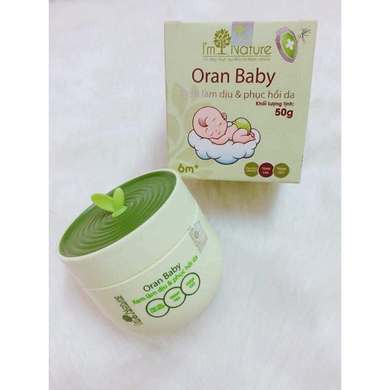 Kem muỗi Oran Baby I'm Nature làm dịu, phục hồi da cho bé