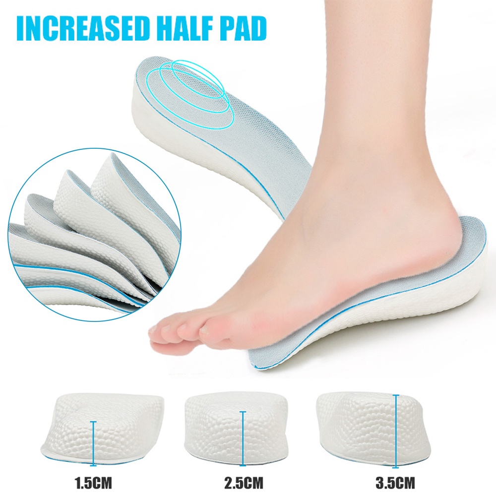 Miếng Lót Giày Thể Thao Thoáng Khí Tăng Chiều Cao 3 Chiều Cao Cho Nam Nữ