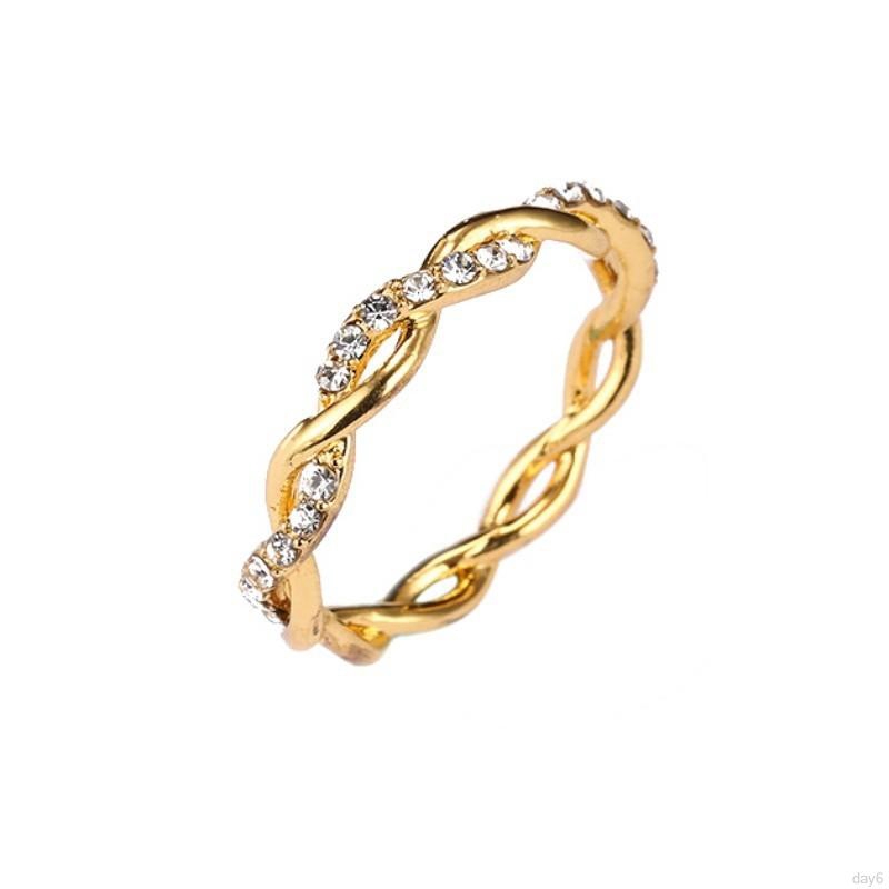 Nhẫn hợp kim mạ vàng / vàng hồng đính đá thanh lịch dành cho nữ