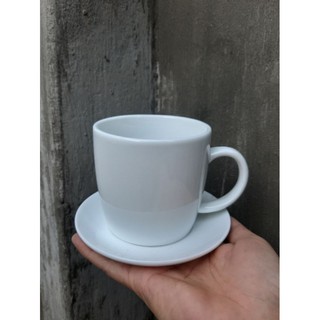 Bộ cốc sứ trắng caccao gốm bát tràng
