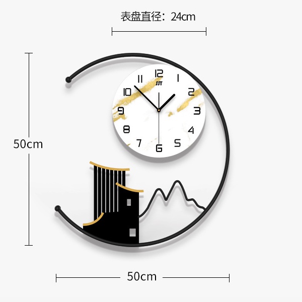 Đồng hồ treo tường trang trí decor phòng khách Bắc Âu kim trôi cao cấp KOKA JT20183A-45