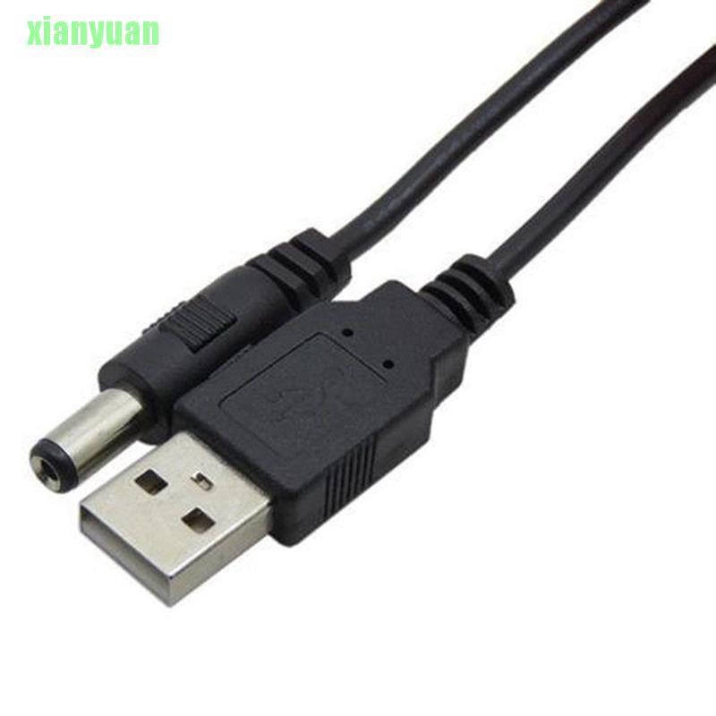 Dây Cáp Kết Nối Chuyển Đổi USB Sang Cổng DC 2.5 3.5 4.0 5.5mm 5V Màu Đen