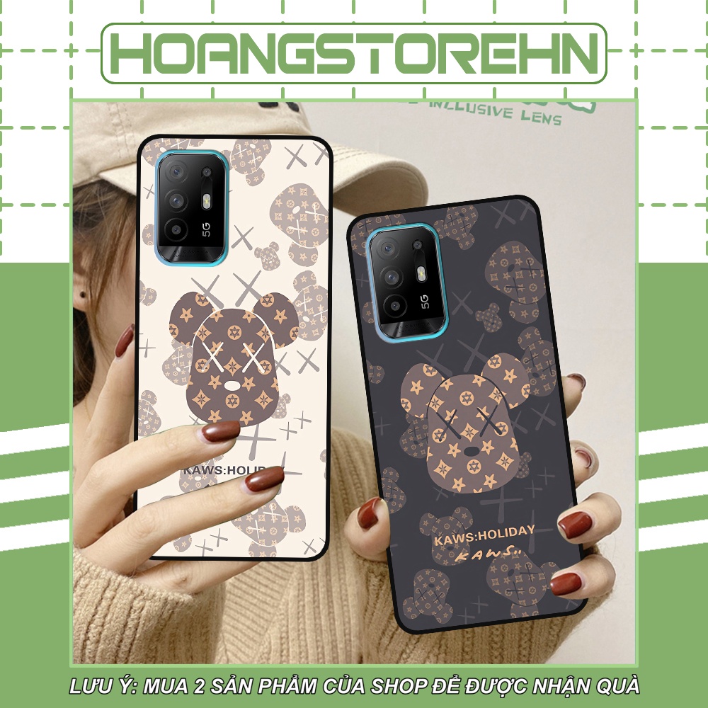 Ốp Oppo A95 5G in hình họa tiết Mountain, Be@rbrick dễ thương (T13 - T18)