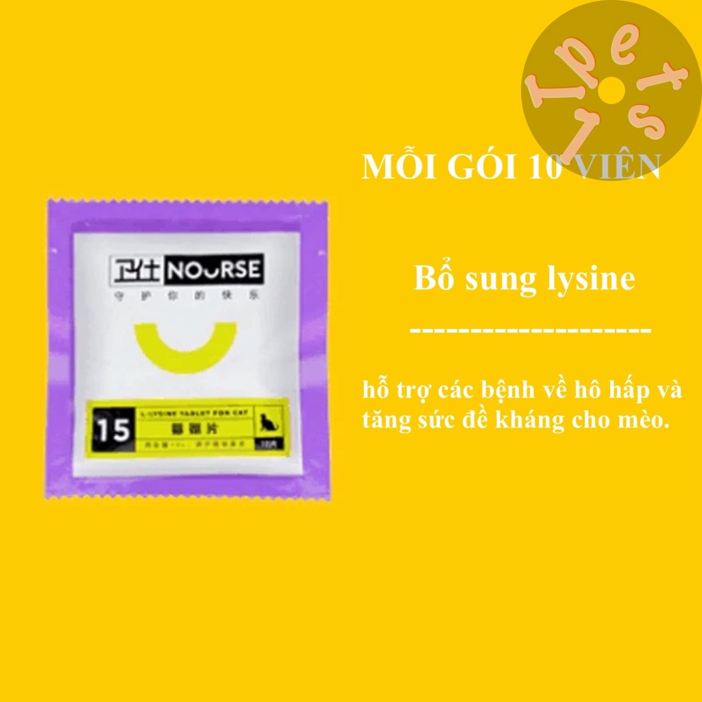 VIÊN NHAI NOURSE BỔ SUNG VITAMIN CHO CHÓ MÈO (GÓI 10 VIÊN)