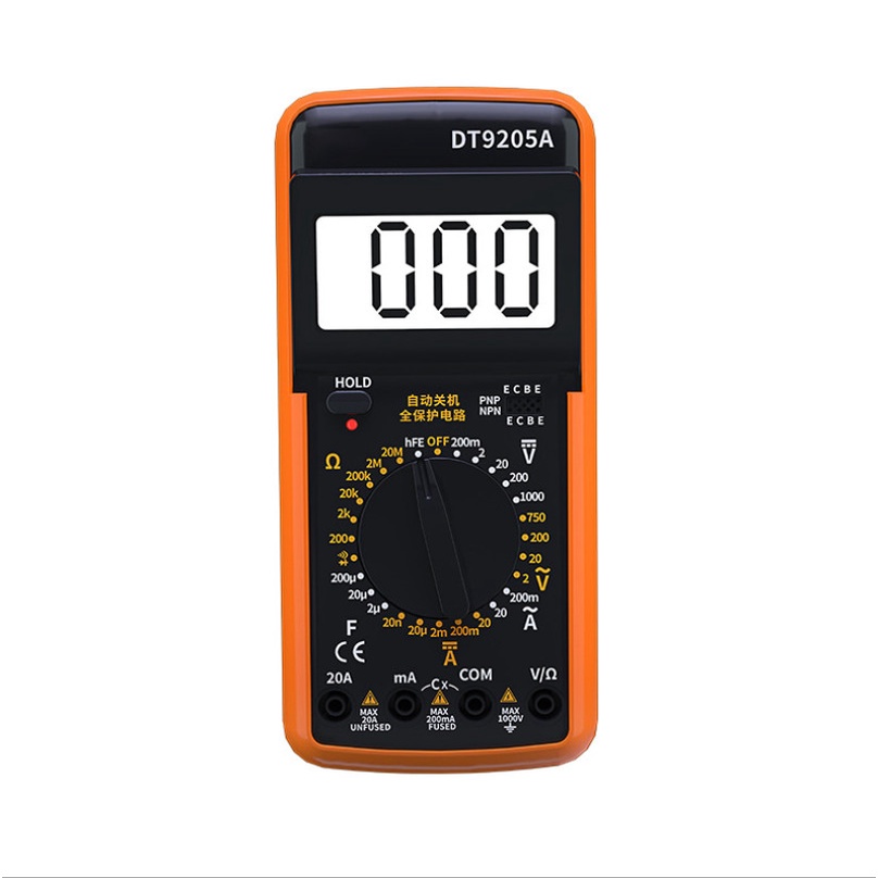 Đồng Hồ Đo Điện Vạn Năng DT9205A Tặng Kèm Pin