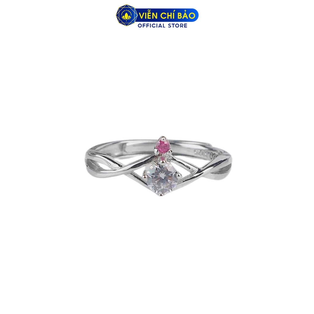 Nhẫn bạc nữ đính đá phong cách chất liệu bạc s925 thời trang phụ kiện trang sức nữ Viễn Chí Bảo N400175