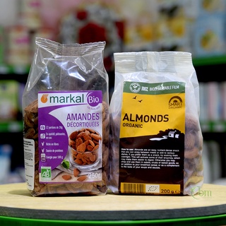 Hạt hạnh nhân hữu cơ đã tách hạt markal / rapunzel / smart organic