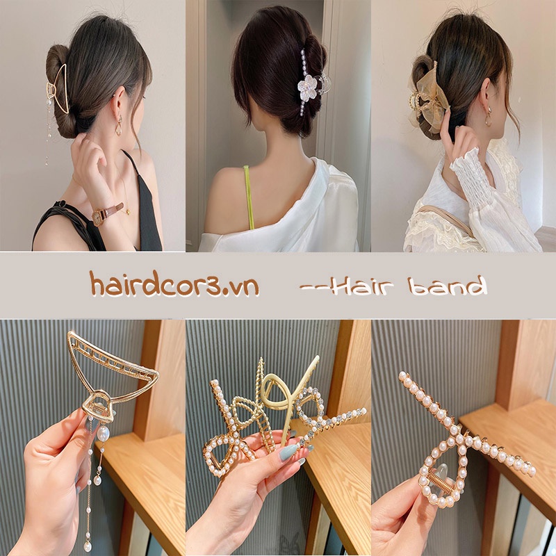 Kẹp tóc đính ngọc trai nhân tạo thời trang 2021