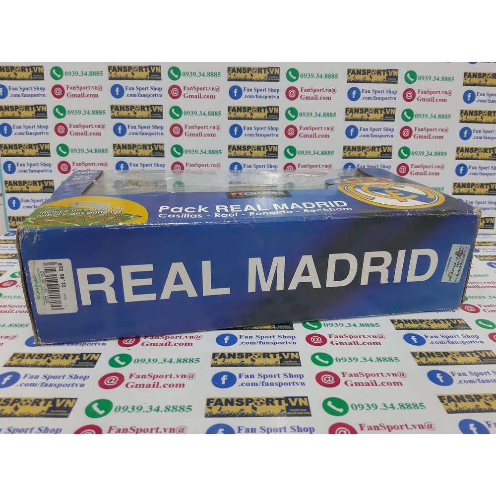 Set tượng cầu thủ bóng đá Casillas Raul Ronaldo Real Madrid 2006-2007 home FT Champs 3in 7.5cm