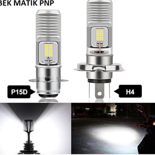 Đèn Pha LED H6 12 Điểm Vịt Matic Duck 2 Mặt AC DC P15D.