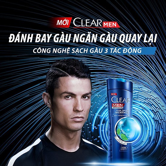 Dầu Gội Clear Men Bạc Hà 180g