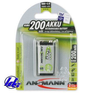 Pin sạc vuông 9V Ansmann 200mAh MaxE AKKU - Vỉ 1 viên