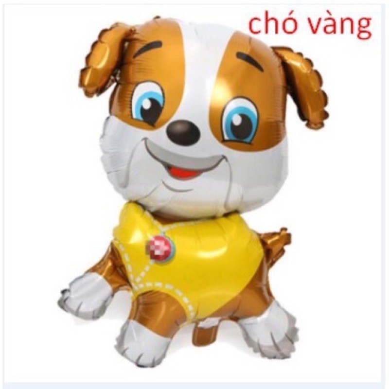 Bóng nhôm Trâu Vàng / chó xanh/ chó hồng trang trí Sinh Nhật