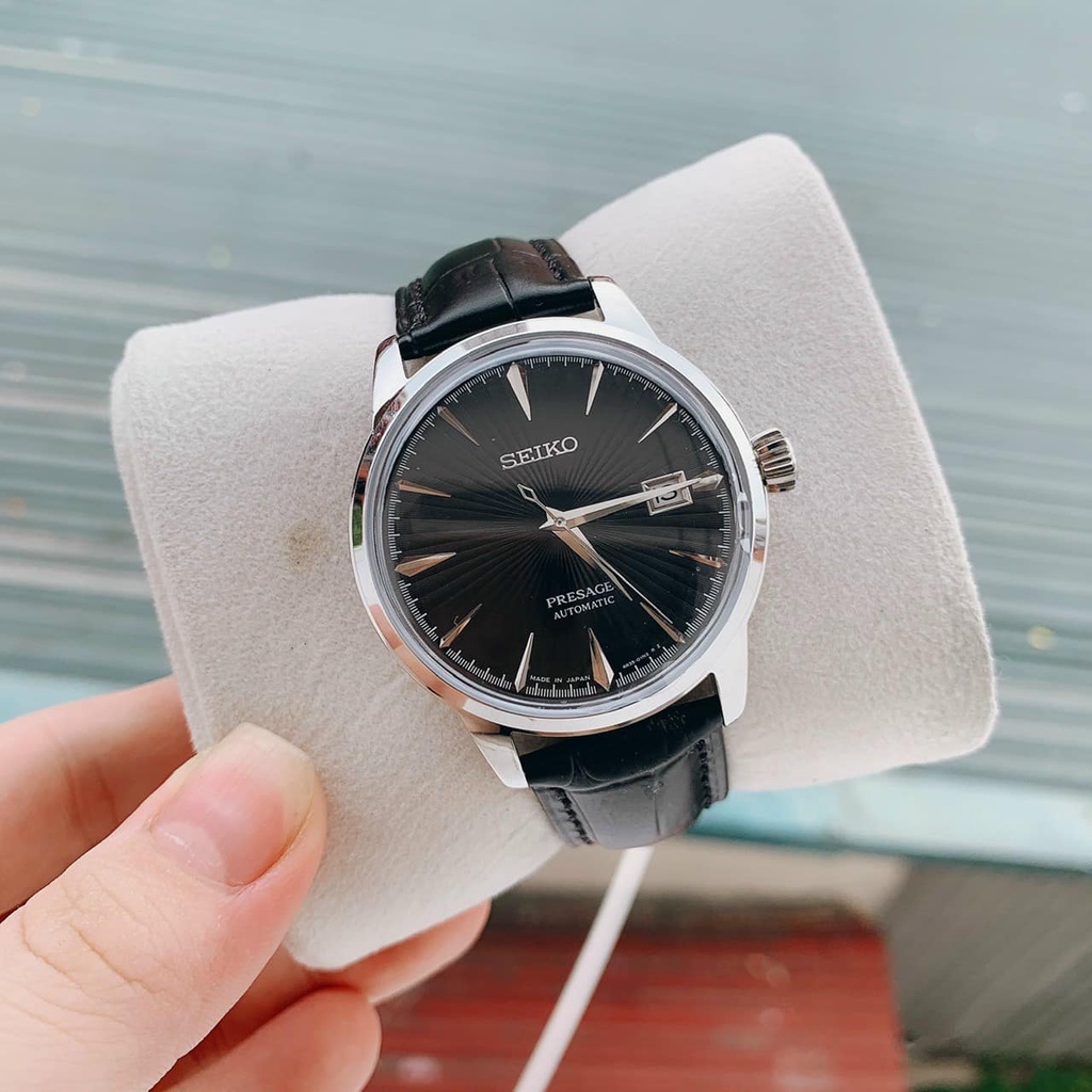 Đồng hồ Nam seiko 3kim 1lich chạy cơ automatic nhiều màu máy Nhật size 40mm dây da